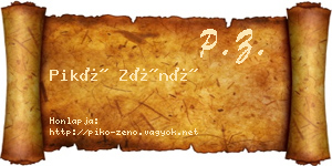 Pikó Zénó névjegykártya